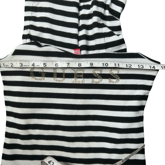 Guess Maxi black-and-white striped sleeveless tank top dress size medium - Picture 6 of 11